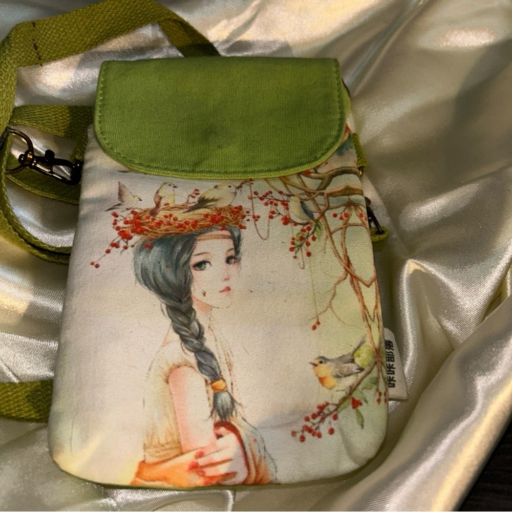 Anime  Green Crossbody Bag